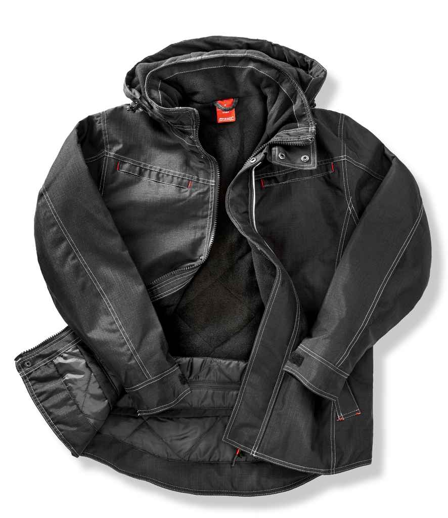 Result Work-Guard Denim Texture Rugged Jacket - Black