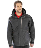 Result Work-Guard Denim Texture Rugged Jacket - Black