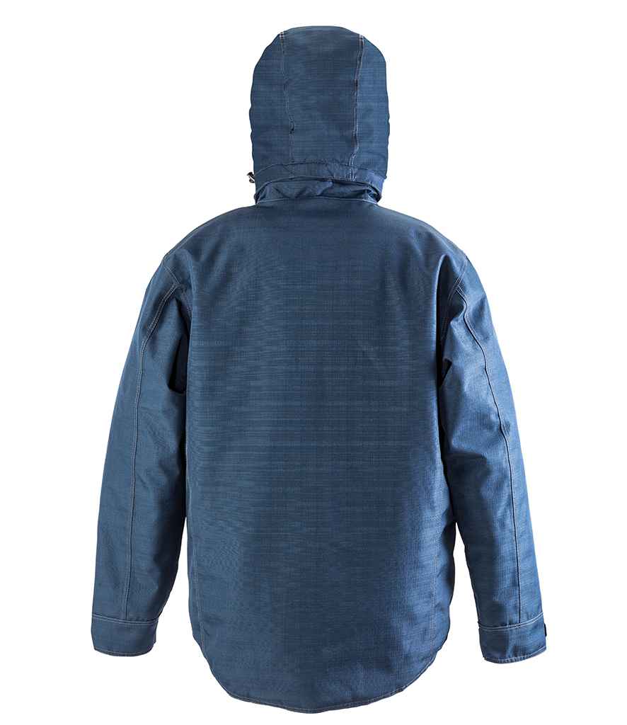 Result Work-Guard Denim Texture Rugged Jacket - Navy