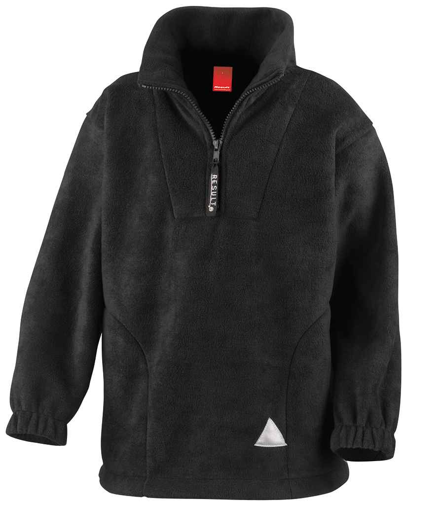 Result Kids/Youths Zip Neck Polartherm™ Fleece - Black