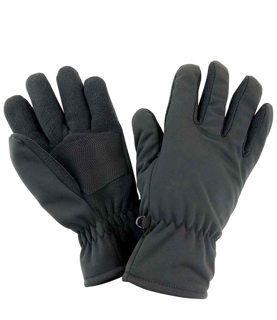 Result Soft Shell Thermal Gloves - Black