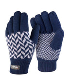 Result Pattern Thinsulate™ Gloves - Navy/Grey