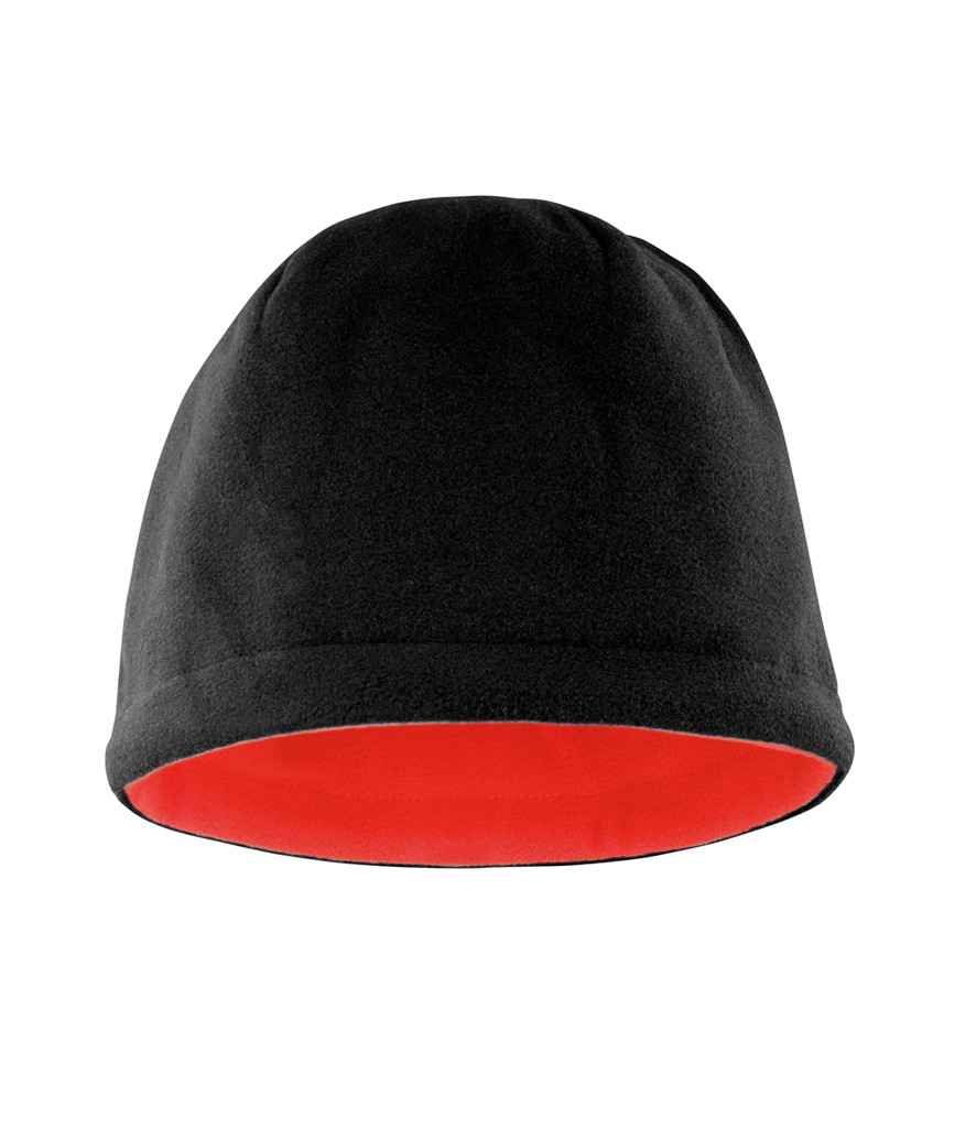 Result Reversible Fleece Skull Hat - Black/Red