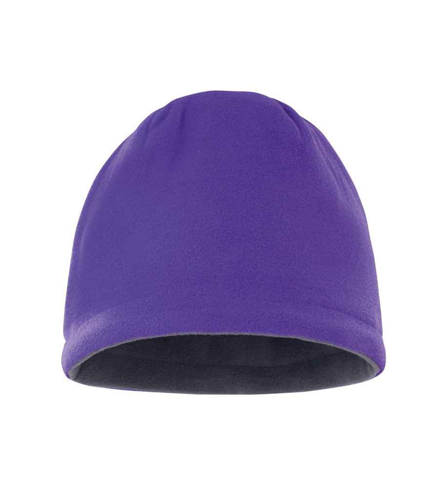 Result Reversible Fleece Skull Hat - Purple/Charcoal