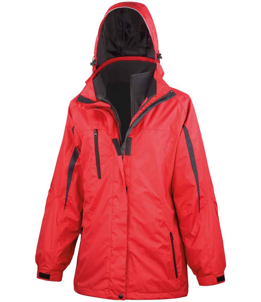 Result Ladies Journey 3-in-1 Jacket with Soft Shell Inner - Red/Black