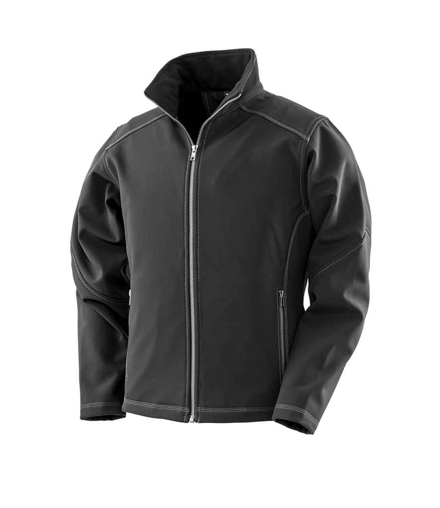Result Work-Guard Ladies Treble Stitch Soft Shell Jacket - Black