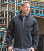 Result Work-Guard Treble Stitch Soft Shell Jacket - Black