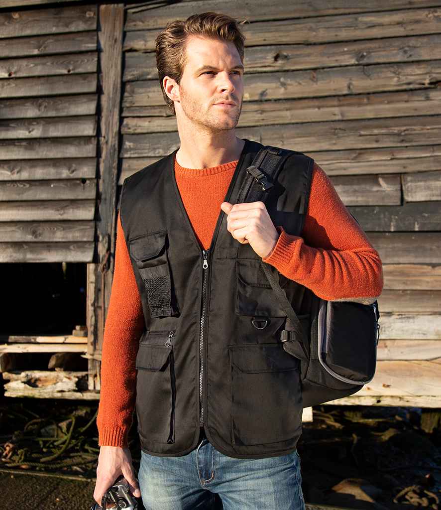 Result Work-Guard Safari Waistcoat - Black