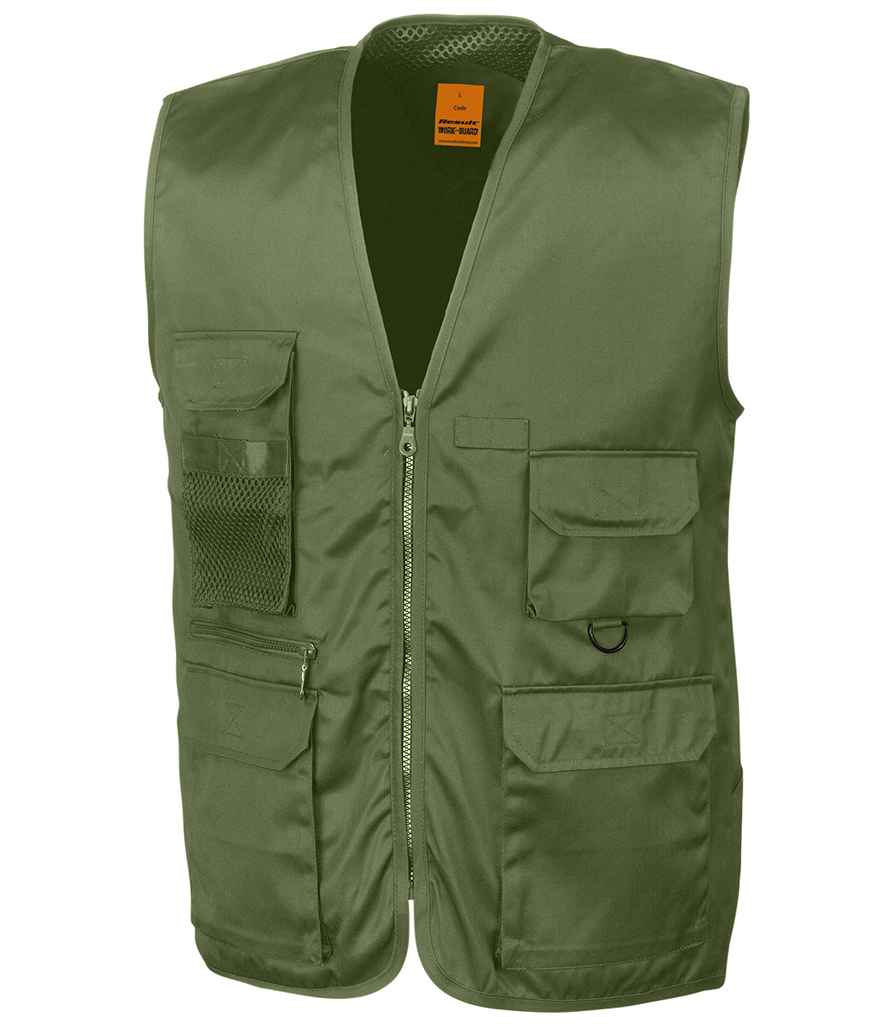 Result Work-Guard Safari Waistcoat - Lichen Green