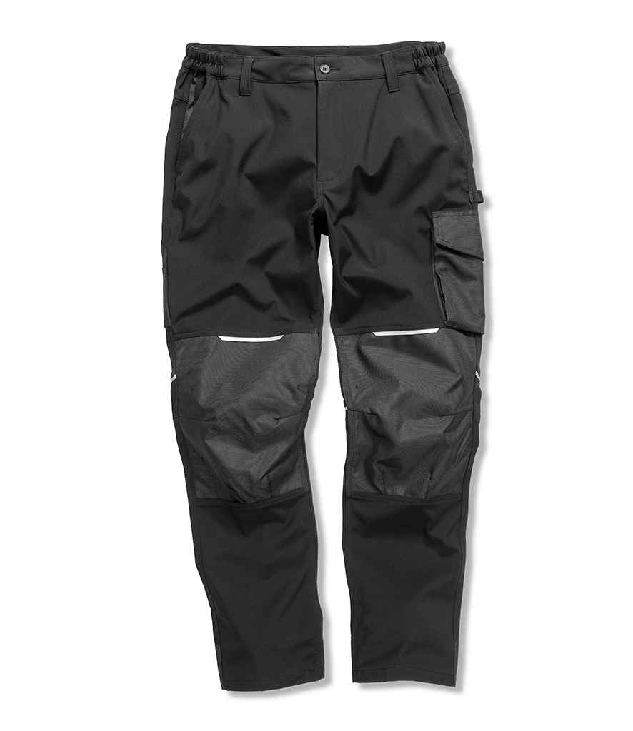 Result Work-Guard Slim Fit Soft Shell Trousers - Black