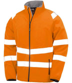 Result Recycled Printable Safety Soft Shell Jacket - Fluorescent Orange