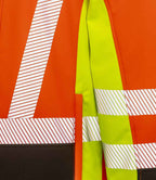Result Recycled Three Layer Printable 3-Tone Safety Soft Shell Jacket - Fluorescent Yellow/Orange/Black