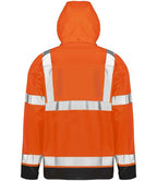 Result Recycled Heavy Duty Prism PU Safe and Dry Jacket - Fluorescent Orange/Black