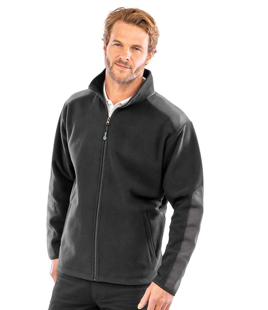 Result Recycled Heavy Duty Micro Fleece Jacket - Black