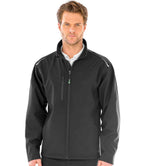 Result Recycled Three Layer Printable Soft Shell Jacket - Black