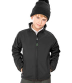 Result Recycled Kids Two Layer Printable Soft Shell Jacket - Black