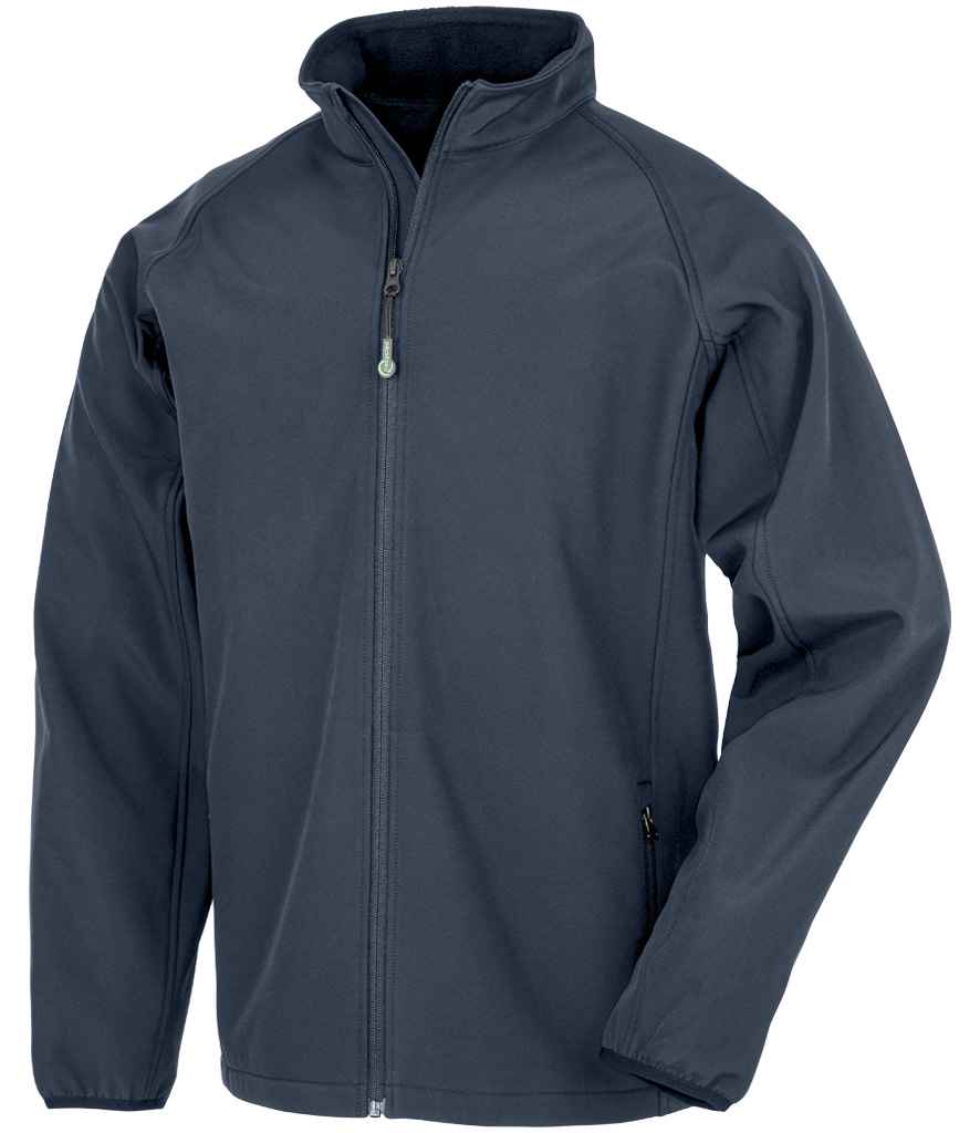 Result Recycled Kids Two Layer Printable Soft Shell Jacket - Navy
