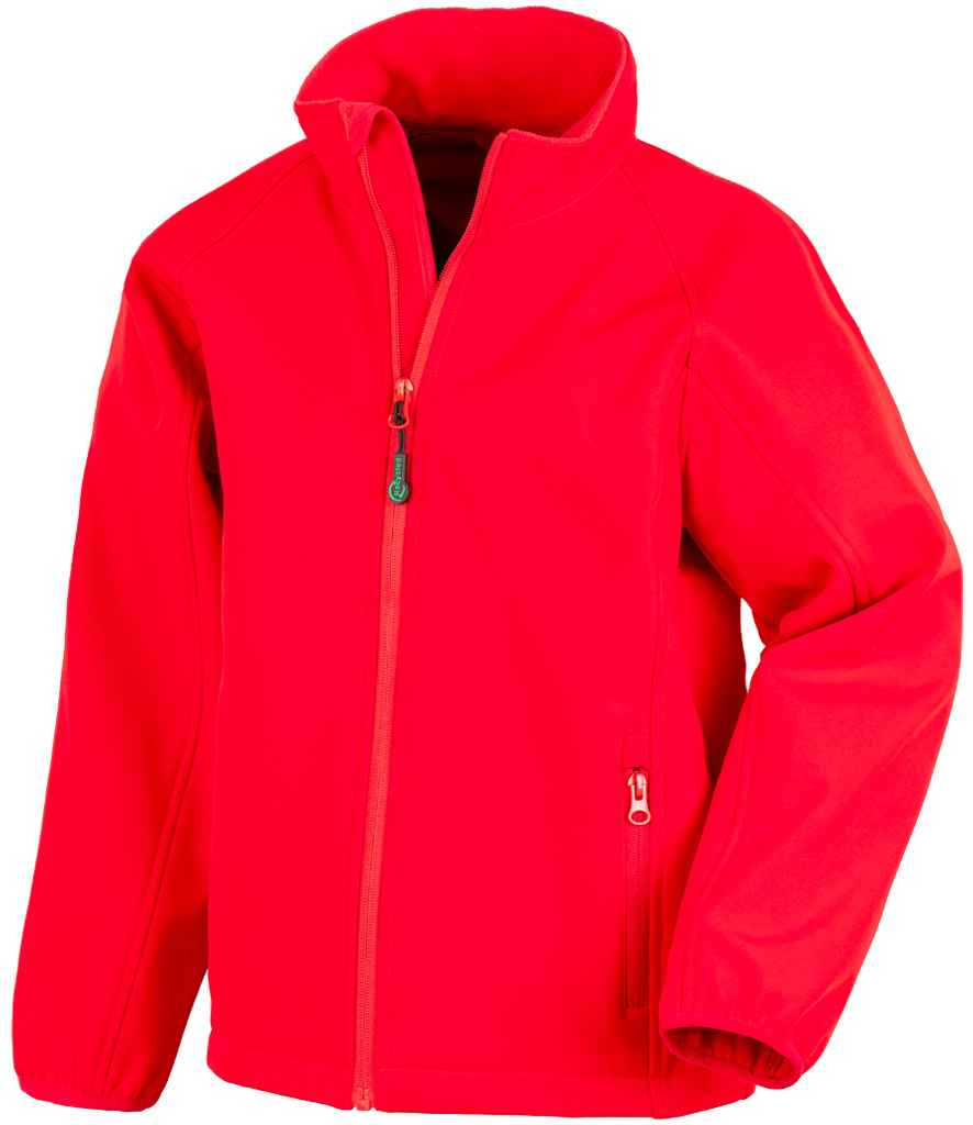 Result Recycled Kids Two Layer Printable Soft Shell Jacket - Red
