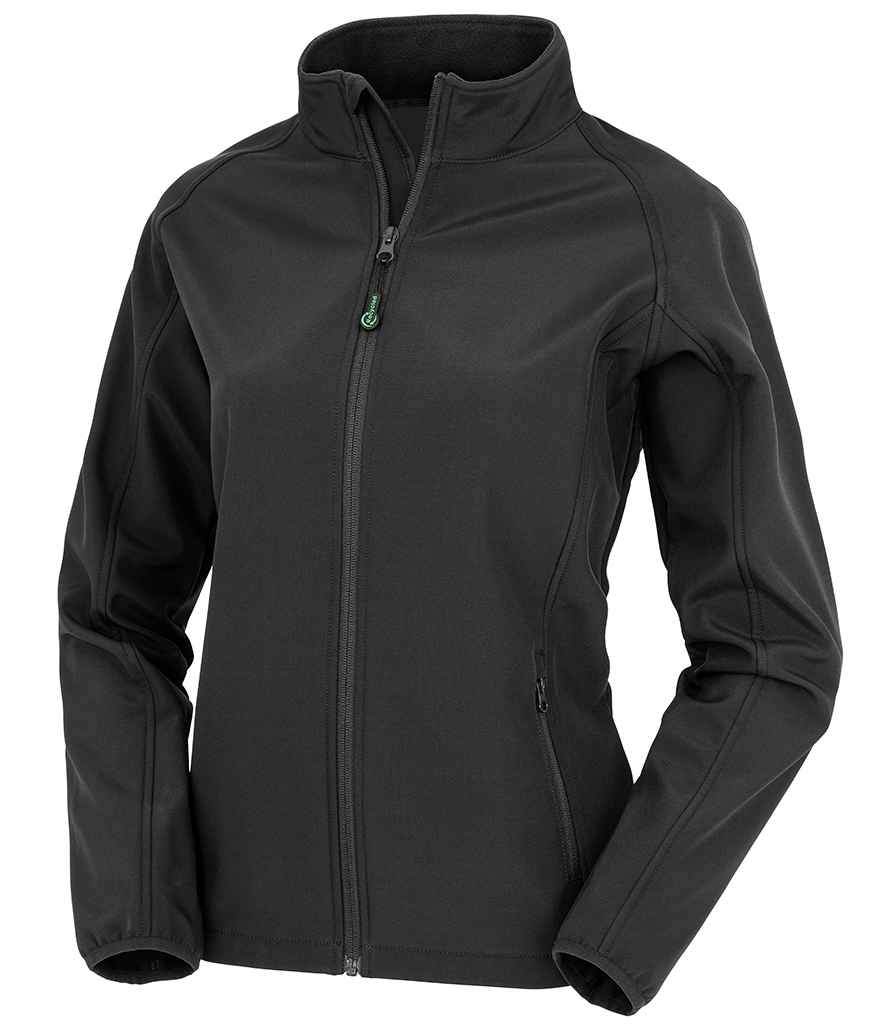 Result Recycled Ladies Printable Soft Shell Jacket - Black