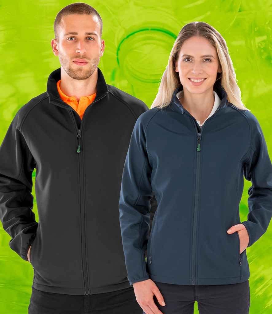 Result Recycled Ladies Printable Soft Shell Jacket - Navy