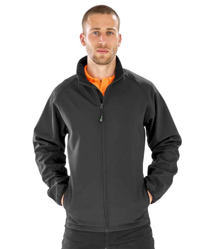 Result Recycled Printable Soft Shell Jacket - Black