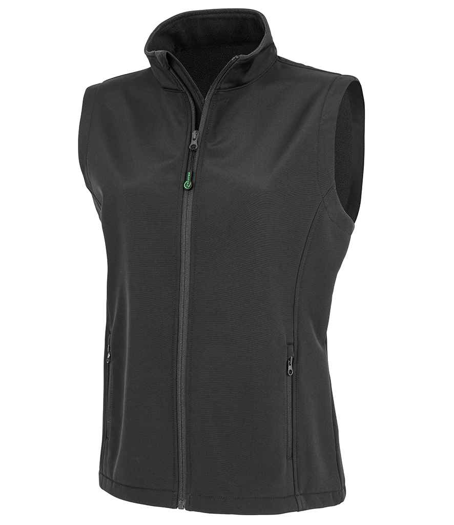 Result Recycled Ladies Printable Soft Shell Bodywarmer - Black