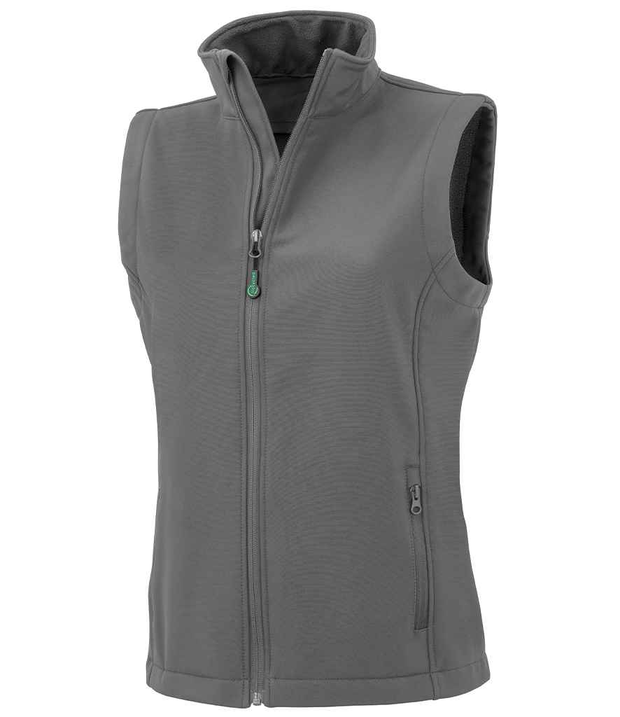 Result Recycled Ladies Printable Soft Shell Bodywarmer - Workguard Grey
