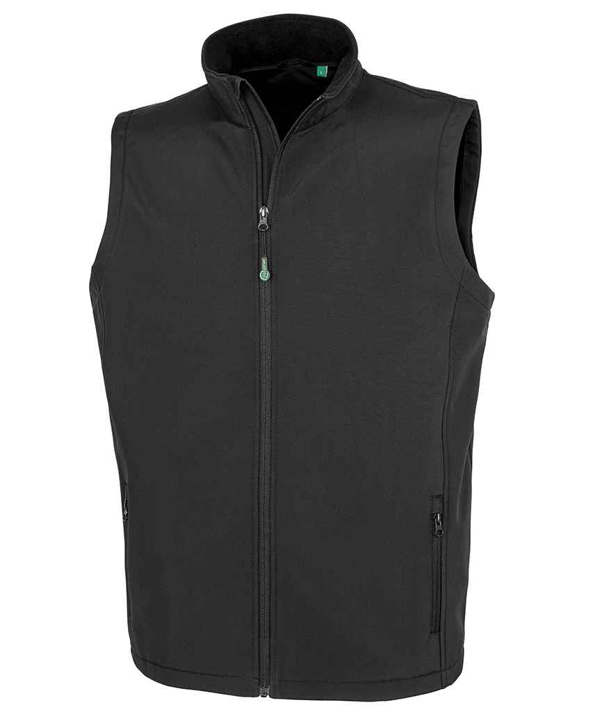 Result Recycled Printable Soft Shell Bodywarmer - Black