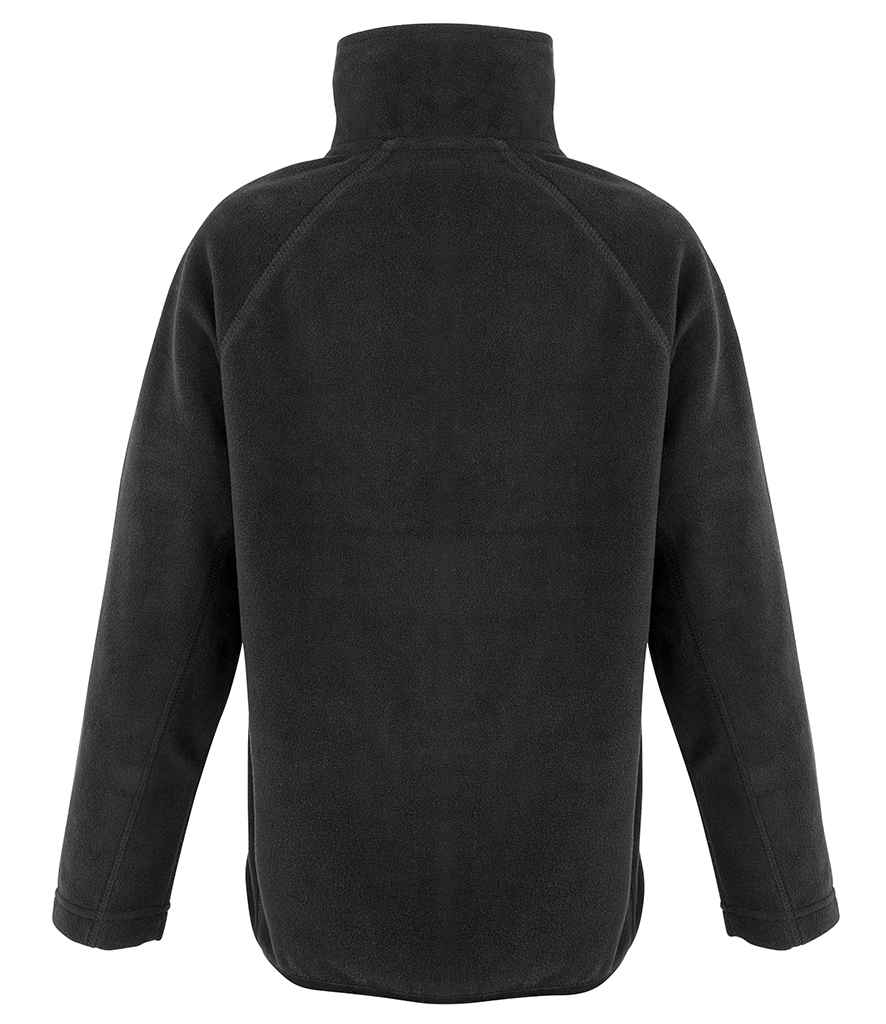Result Recycled Kids Zip Neck Micro Fleece - Black