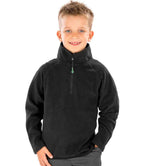 Result Recycled Kids Zip Neck Micro Fleece - Black