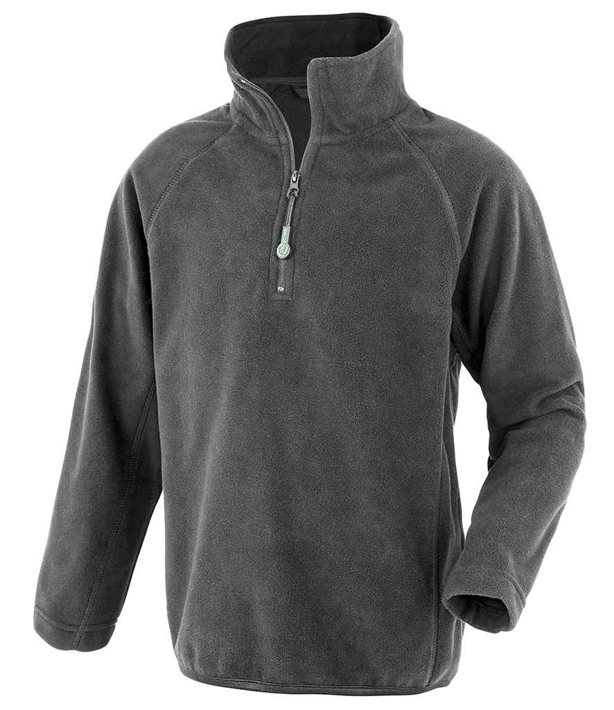 Result Recycled Kids Zip Neck Micro Fleece - Grey
