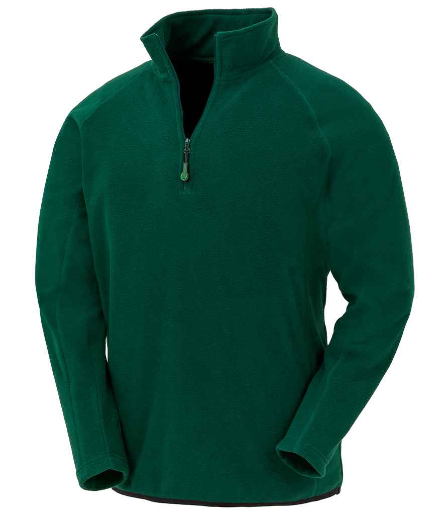 Result Recycled Zip Neck Micro Fleece - Forest Green