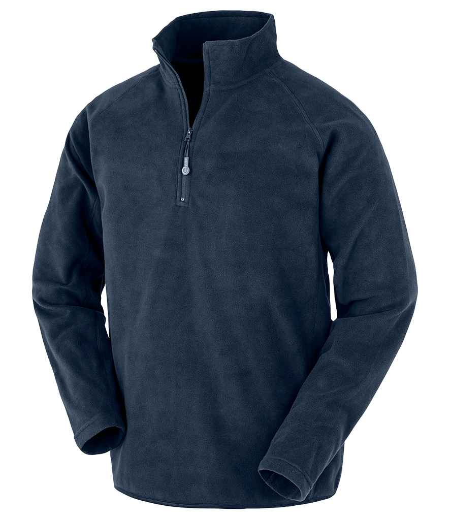 Result Recycled Zip Neck Micro Fleece - Navy