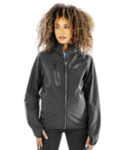 Result Recycled Three Layer Printable Hooded Soft Shell Jacket - Black/Black
