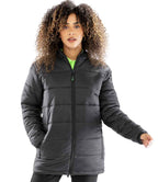Result Recycled Hooded Padded Parka Jacket - Black