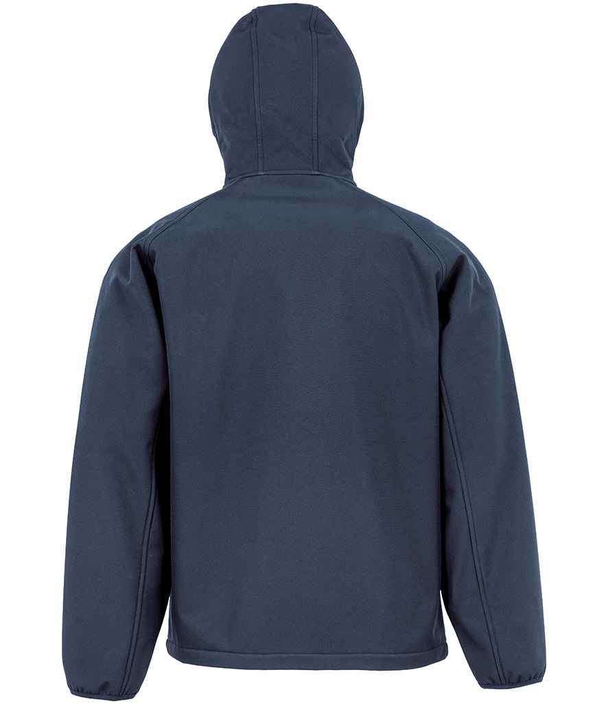 Result Recycled Three Layer Printable Hooded Soft Shell Jacket - Navy