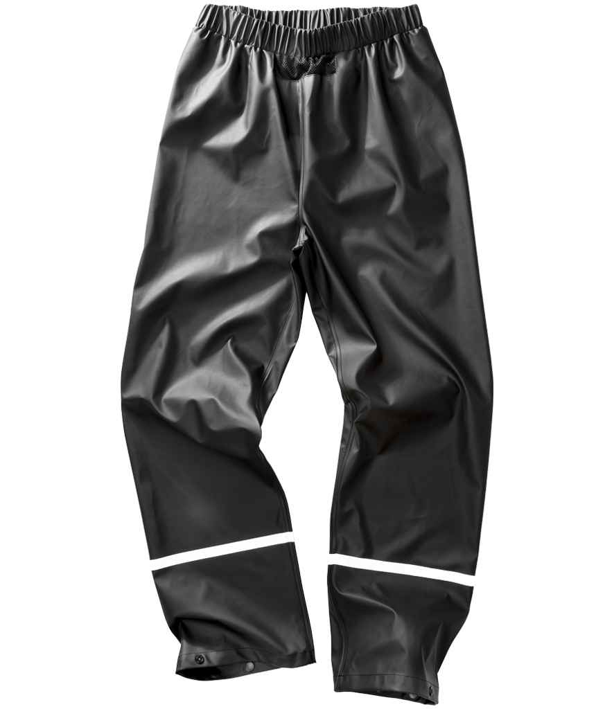 Result Recycled Prism PU Waterproof Trousers - Black