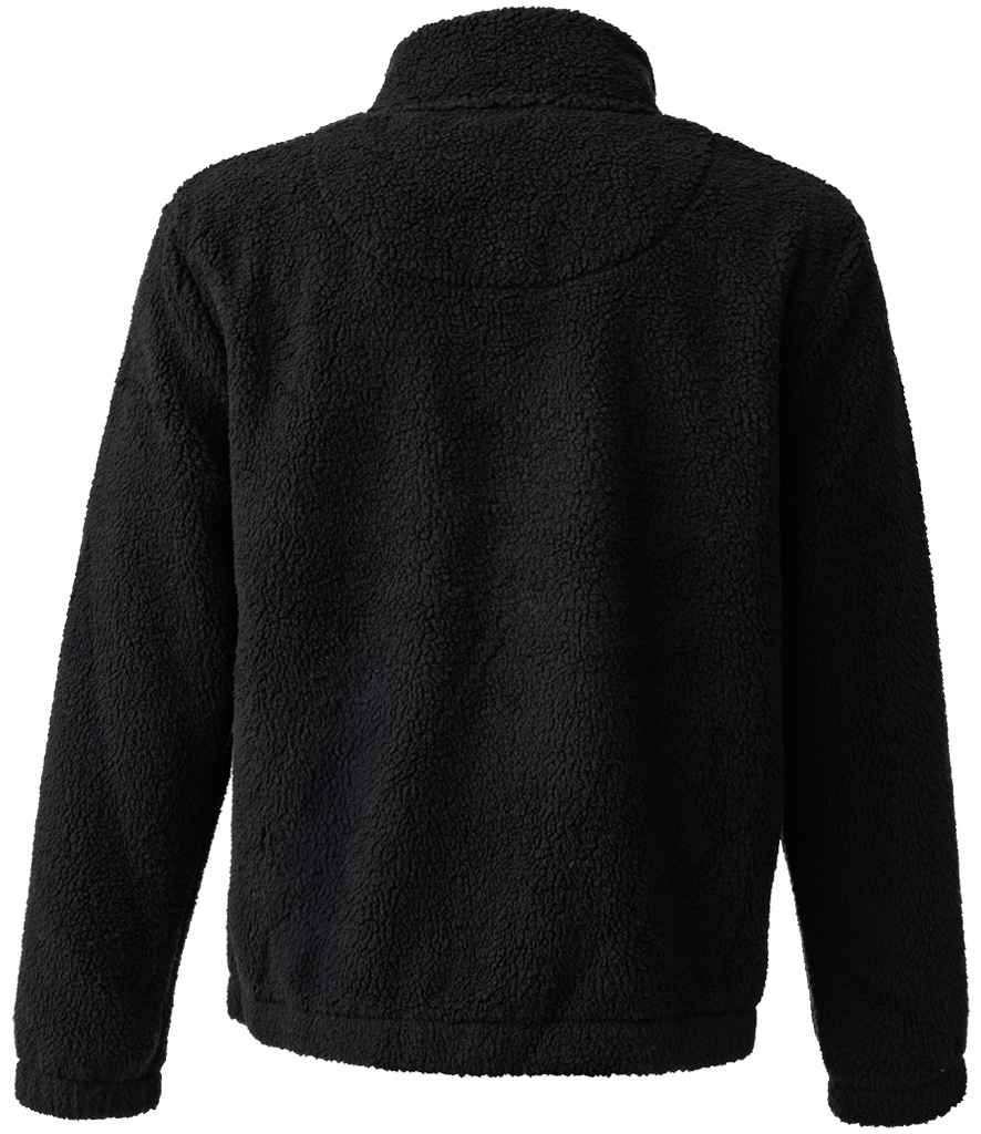 Ravine Unisex Full Zip Borg Fleece Jacket - Black