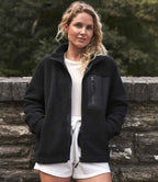 Ravine Unisex Full Zip Borg Fleece Jacket - Black