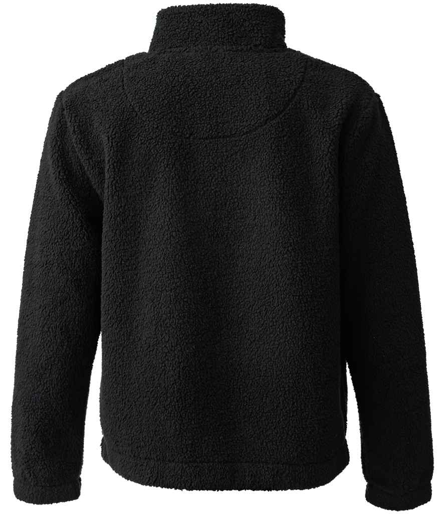 Ravine Unisex 1/4 Zip Borg Fleece - Black