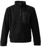 Ravine Unisex 1/4 Zip Borg Fleece - Black