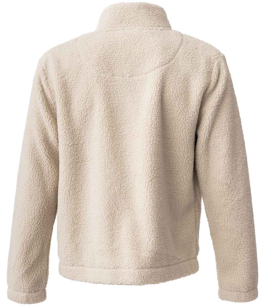 Ravine Unisex 1/4 Zip Borg Fleece - Natural