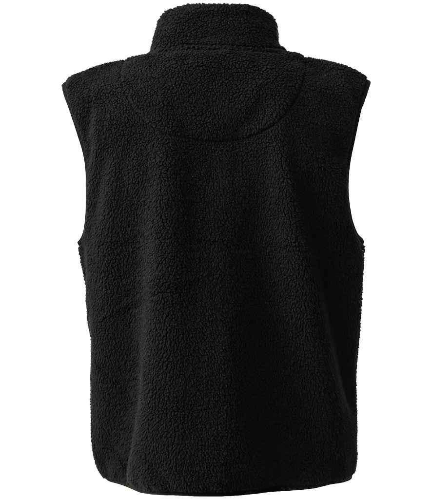 Ravine Unisex Borg Fleece Gilet - Black