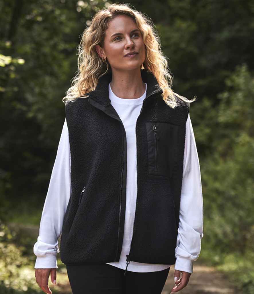 Ravine Unisex Borg Fleece Gilet - Black