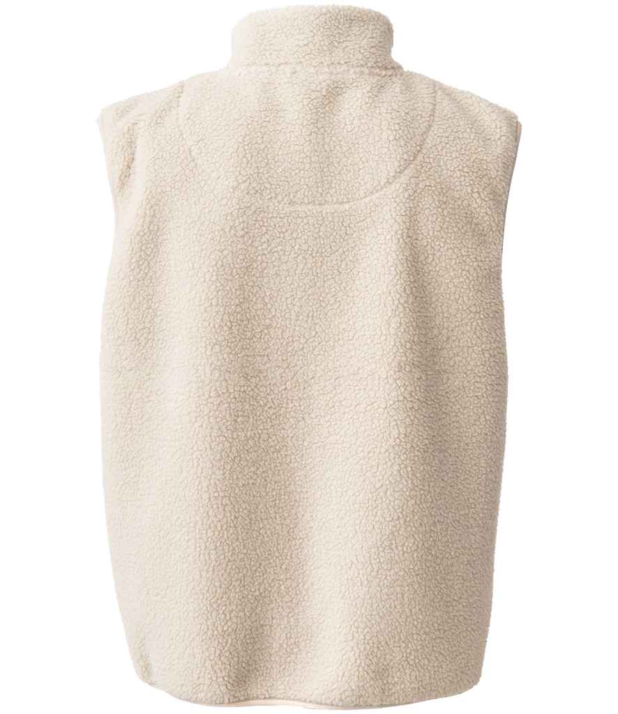 Ravine Unisex Borg Fleece Gilet - Natural