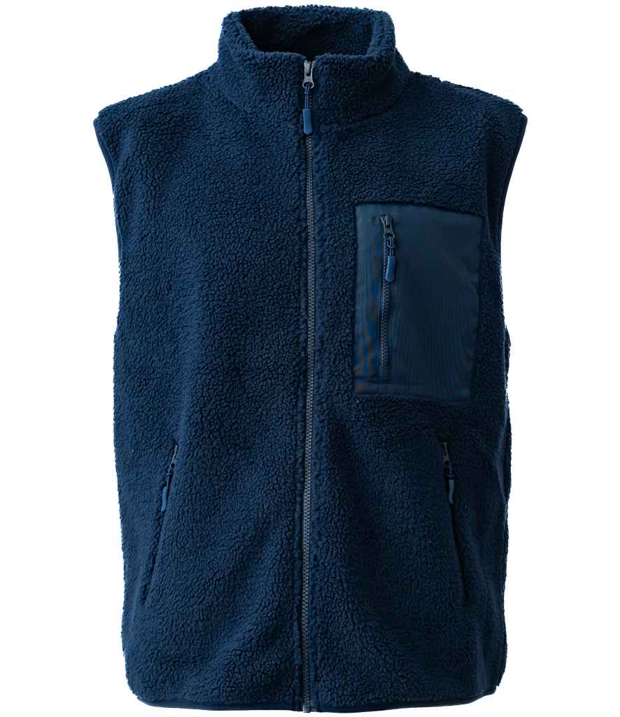Ravine Unisex Borg Fleece Gilet - Navy