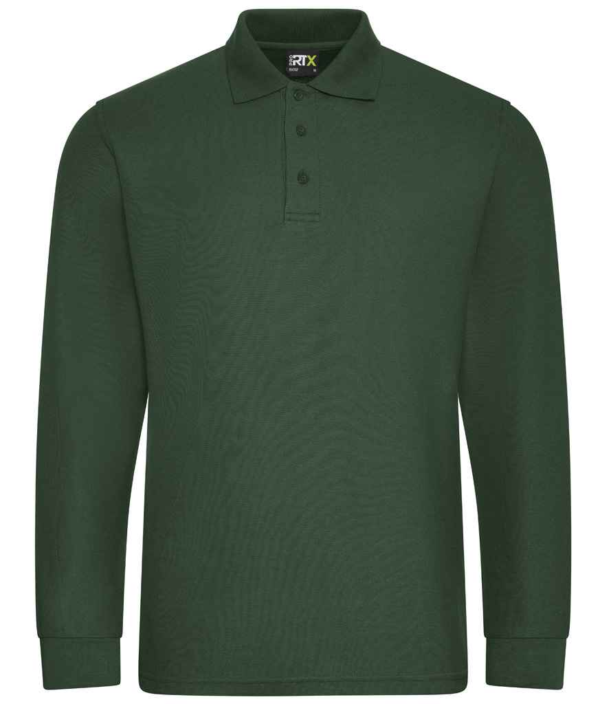 Pro RTX Pro Long Sleeve Piqué Polo Shirt - Bottle Green