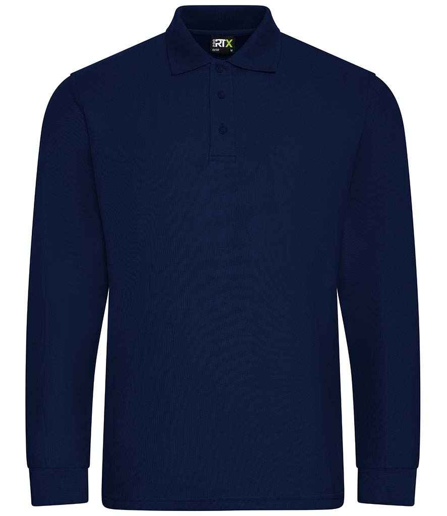 Pro RTX Pro Long Sleeve Piqué Polo Shirt - Navy