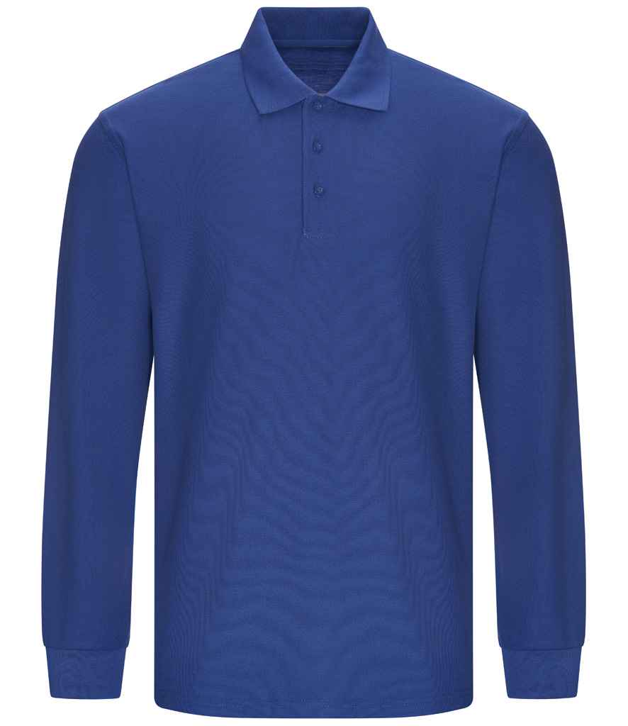 Pro RTX Pro Long Sleeve Piqué Polo Shirt - Royal Blue