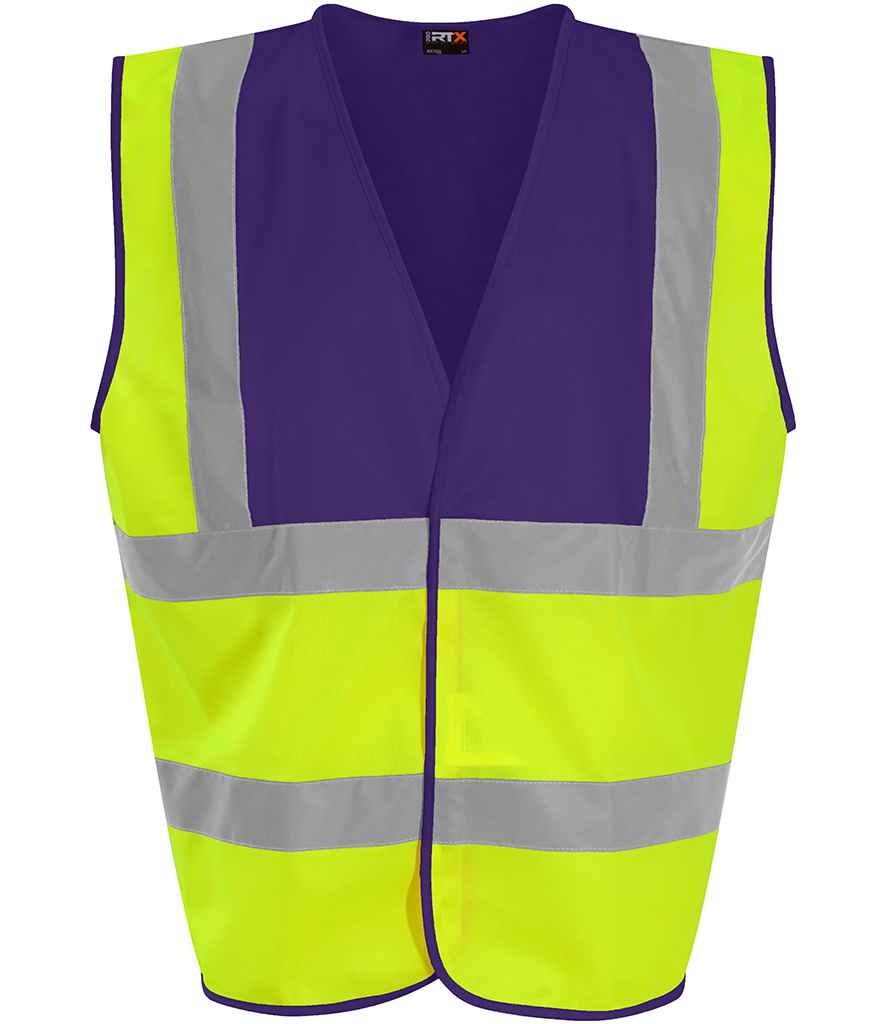 Pro RTX High Visibility Waistcoat - Yellow/Purple
